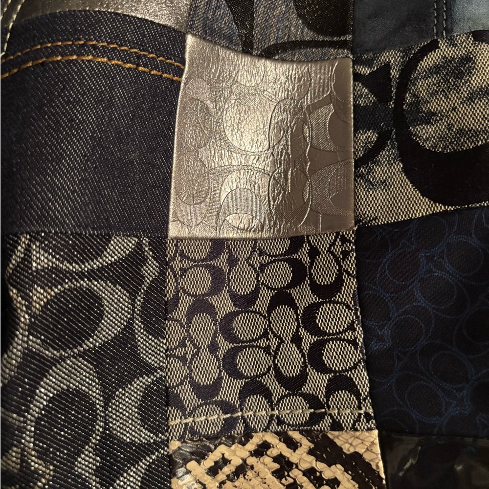 Patchwork Denim Shoulder Bag - image 10